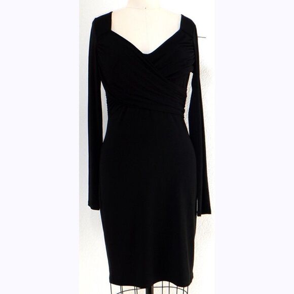 Elegant Moda Intl black L/S dress - Picture 1 of 3